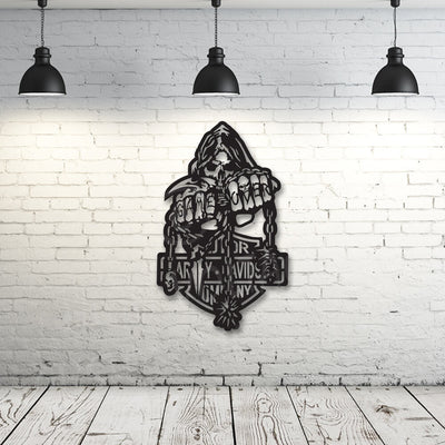 game over steel wall art