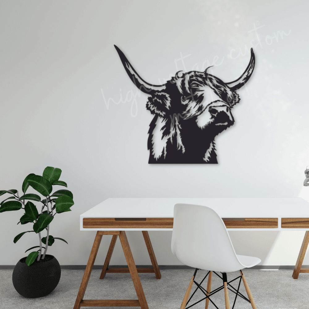 Highland Cow NZ MADE Steel Art High Voltage Custom Metal Art