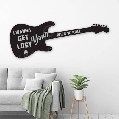 I wanna get lost in your rock & roll guitar steel art