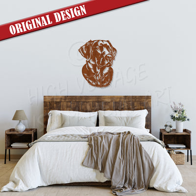 labrador portrait steel wall art
