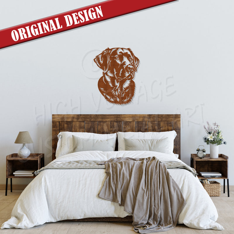 labrador portrait steel wall art