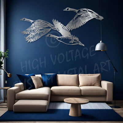 Canadian Geese steel art