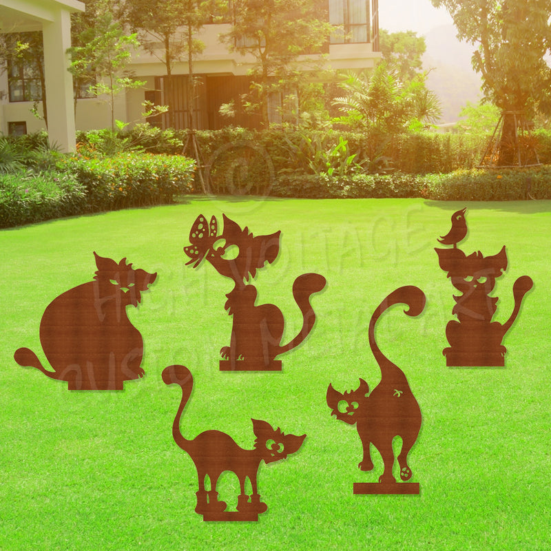 cat garden stakes