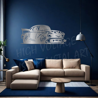 chevy car steel wall art