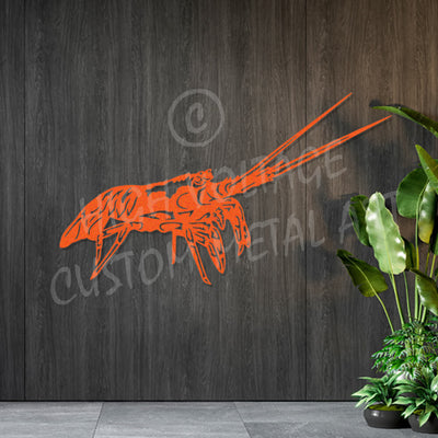 nz made crayfish steel art