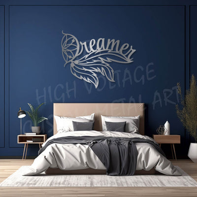 dreamer dreamcatcher steel wall art