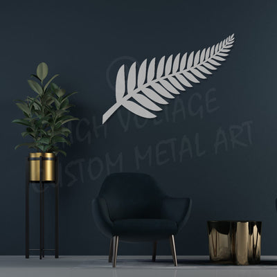 nz silver fern steel wall art