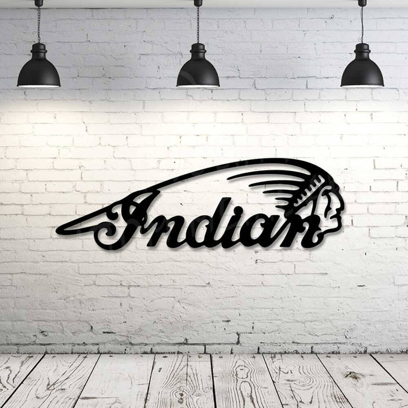 Indian Motorcycle Logo Steel Wall Art