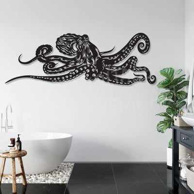 octopus steel wall art