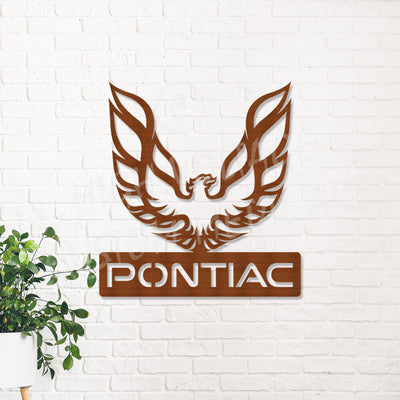 Pontiac firewings steel wall art