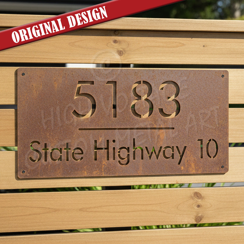 address sign