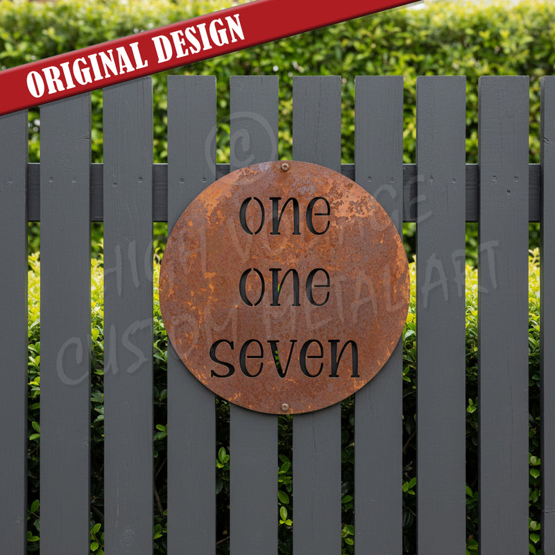 street number sign