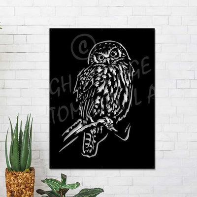 Morepork Steel Art Panel