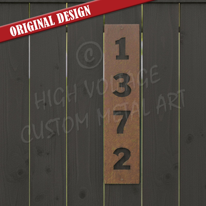 Street Number Panel | NZ MADE Steel Art – High Voltage Custom Metal Art