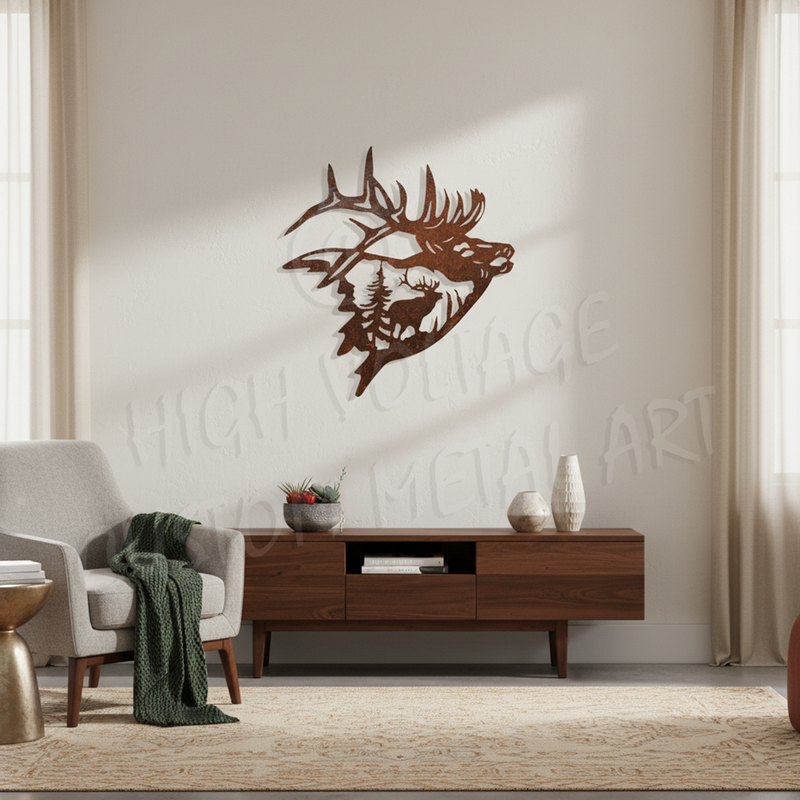 stag head scene
