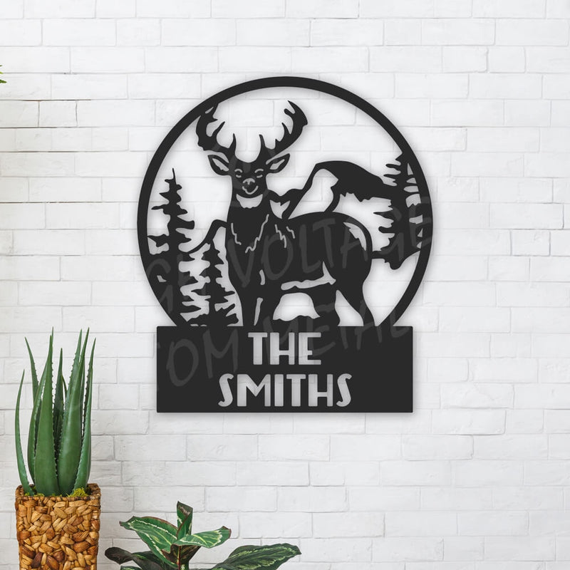 Custom Deer Sign High Voltage Custom Metal Art
