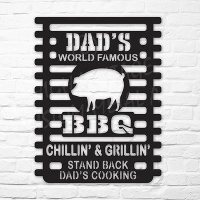 Dads World Famous Bbq Man Cave Signs