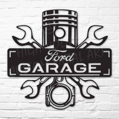 Ford Garage Piston Man Cave Signs