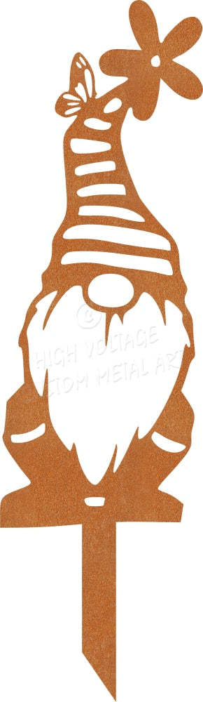 Garden Gnomes B / Raw Corten (Rusting Steel) Garden Stakes